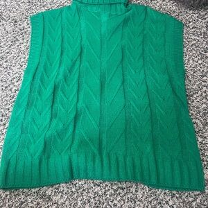 SHEIN Emerald Green Cowl Neck Sweater